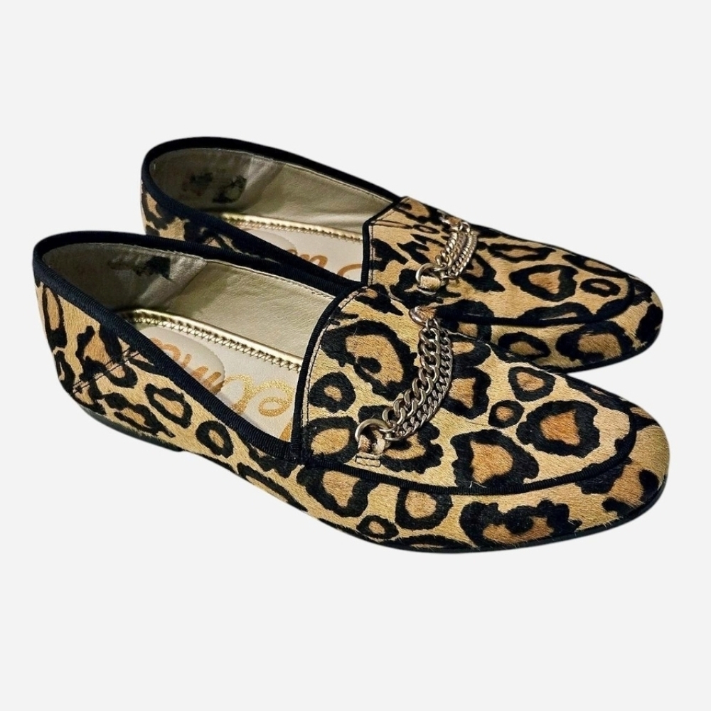 Sam Edelman Pony Hair Leopard Loafers